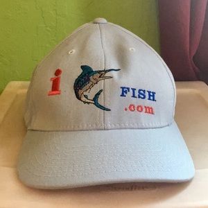 I 🐟 Fish.Com Blue Baseball Cap Hat EUC Men’s S-M